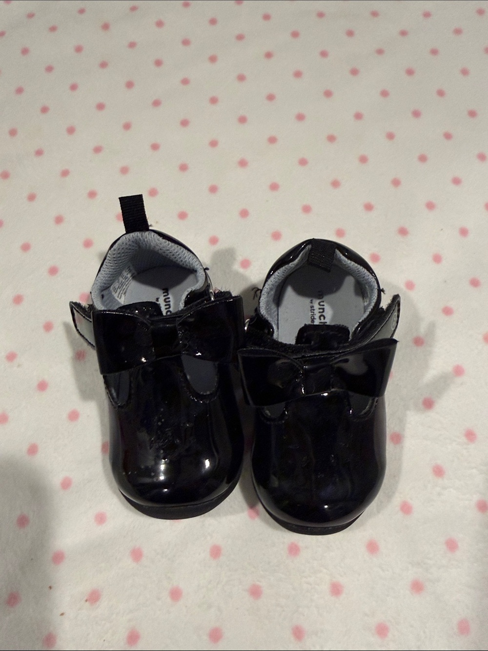 Baby stride rite Black Patent Mary Jane Dress Shoes with Bow